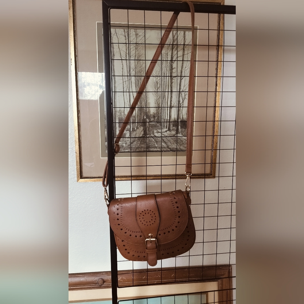 Like New Faux Leather Crossbody Purse